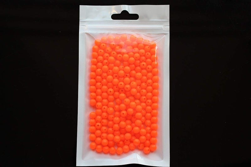 Tigofly 200 pcs/lot Plastic 5.7mm Round UV Hot Orange Fishing Beads Hard Floating Bobber Bulk Beads Fishing Accessories - Image 4